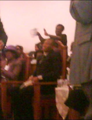 sitting in the pulpit after receiving license to preach the Gospel of Jesus Christ