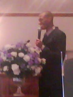 giving remarks after doing Initial Sermon and receiving License to preach